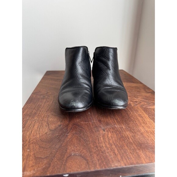 Black Leather Sam Edelman Ankle Boots Size 7 - Picture 2 of 7
